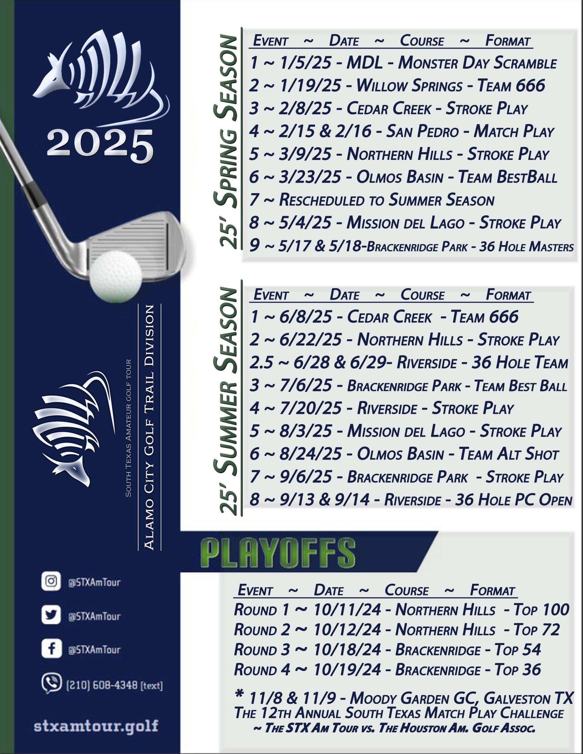 UPDATED - 2025 STX AM TOUR - ACGT Division Schedule - JPEG UPDATED - 2025 STX AM TOUR - ACGT Division Schedule - JPEG