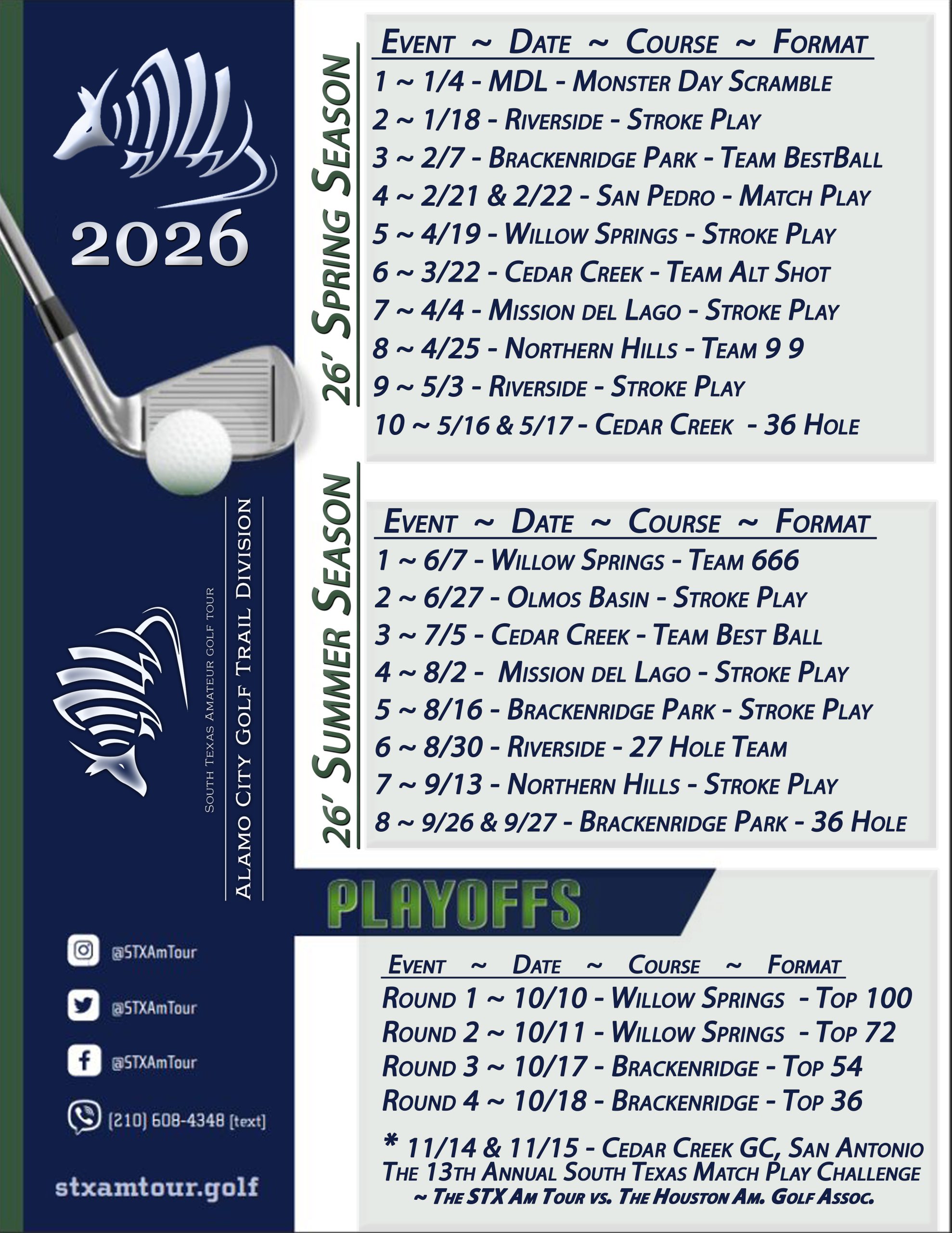 MASTER - 2026 STX AM TOUR - ACGT Division Schedule - PSD-UPDATE 5-19-26